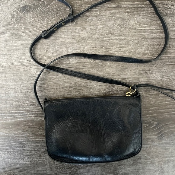 MADEWELL The Simle crossbody black leather bag quiet luxury basic minimalist - Picture 8 of 11